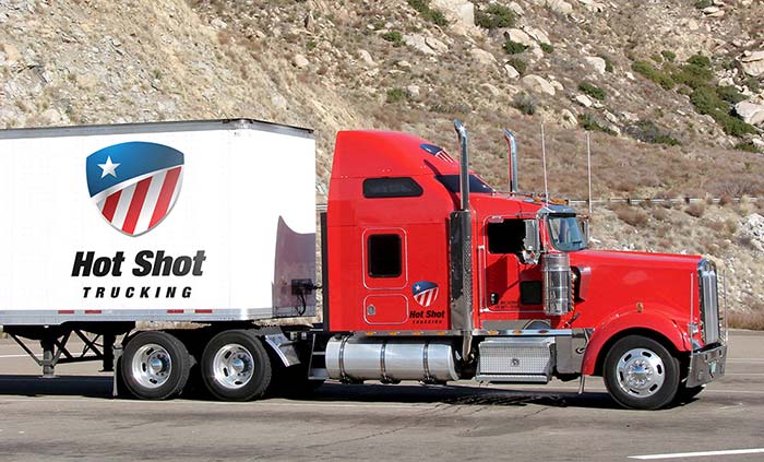 hot shot trucking logo design
